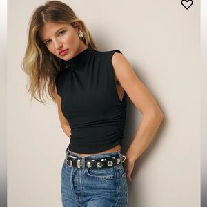 Reformation black Lindy top